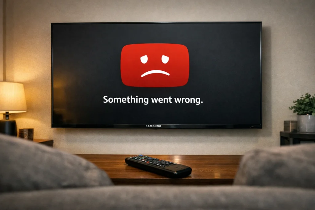 YouTube not working on Samsung TV