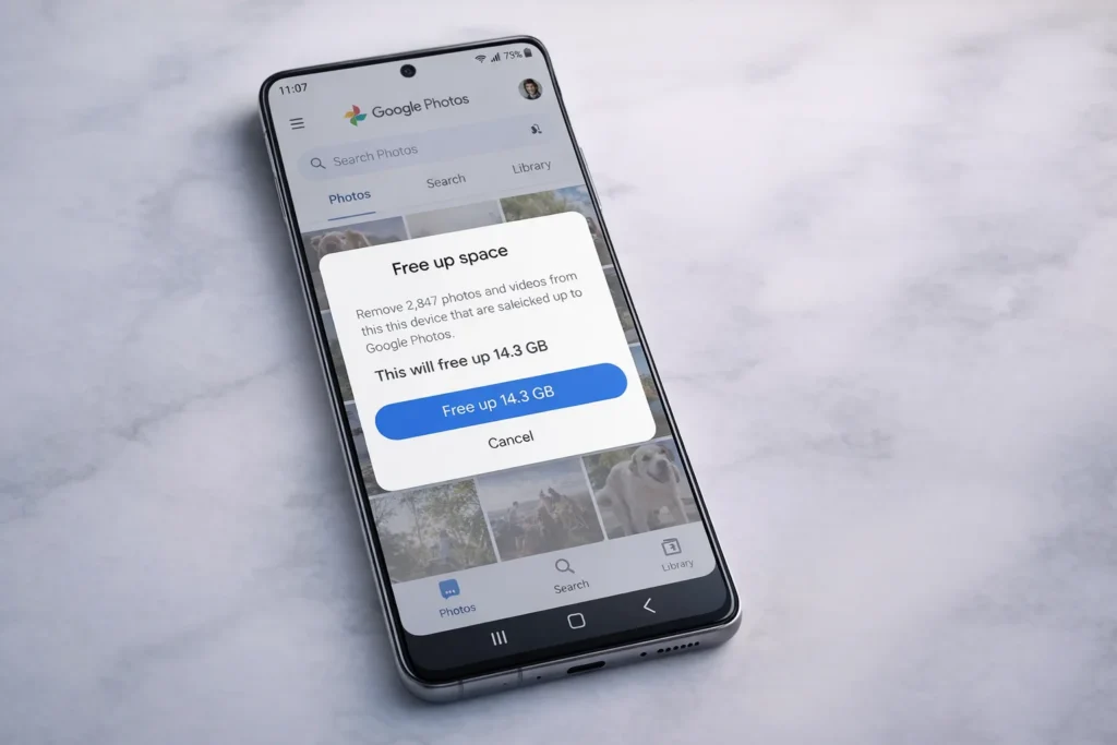 free up space on Android