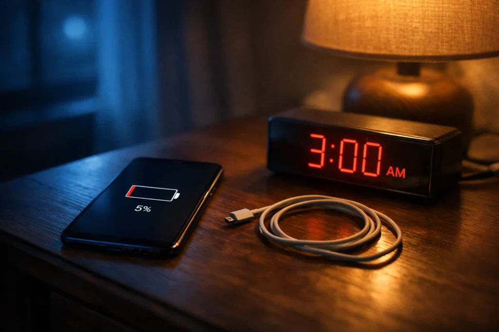 phone battery draining overnight