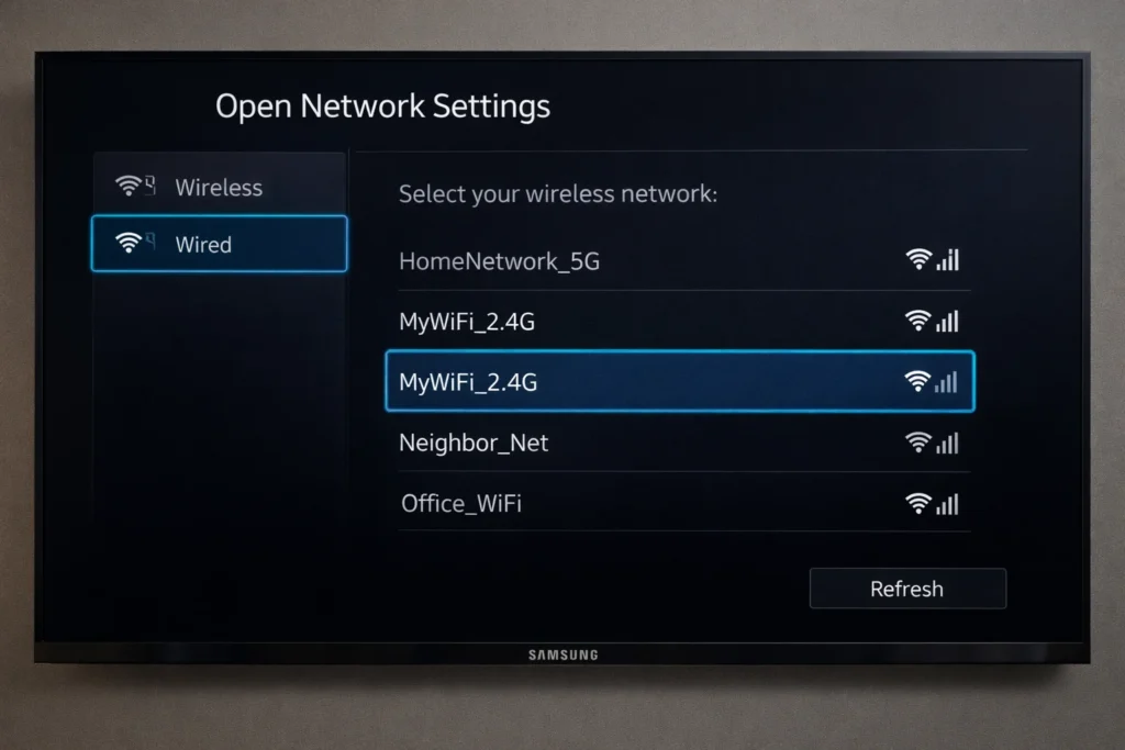 Samsung TV not connecting to WiFi