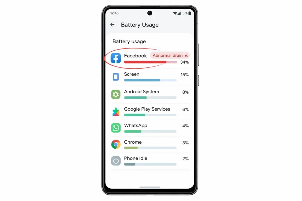 phone battery draining overnight