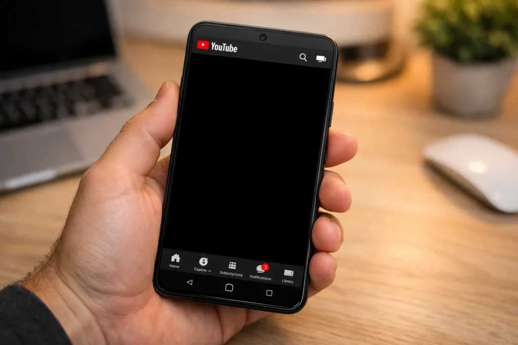 YouTube black screen Android