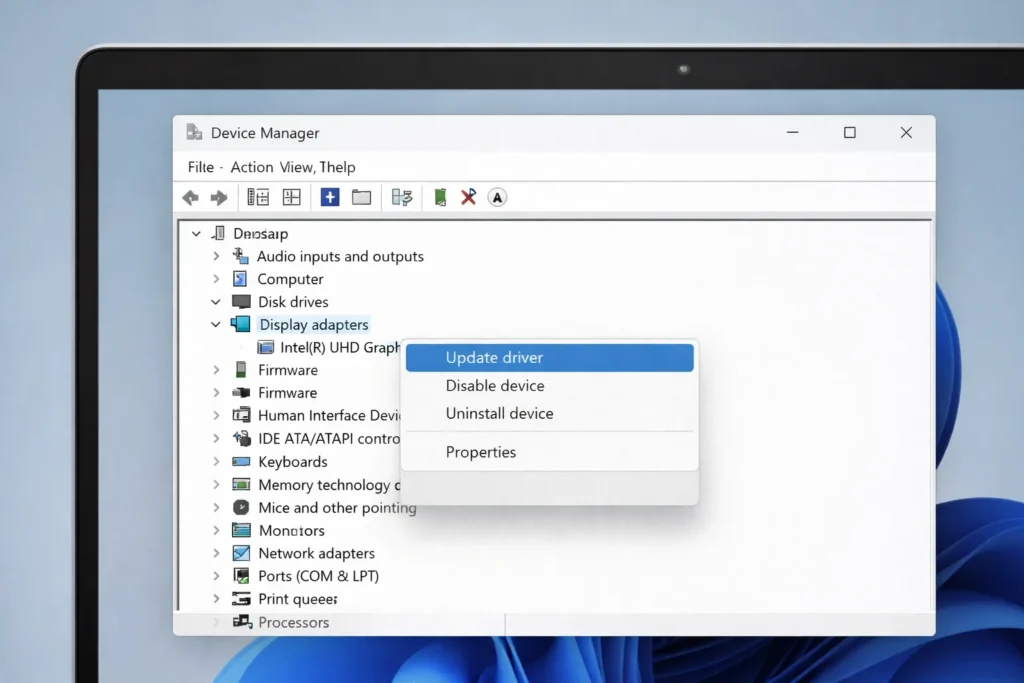laptop screen flickering