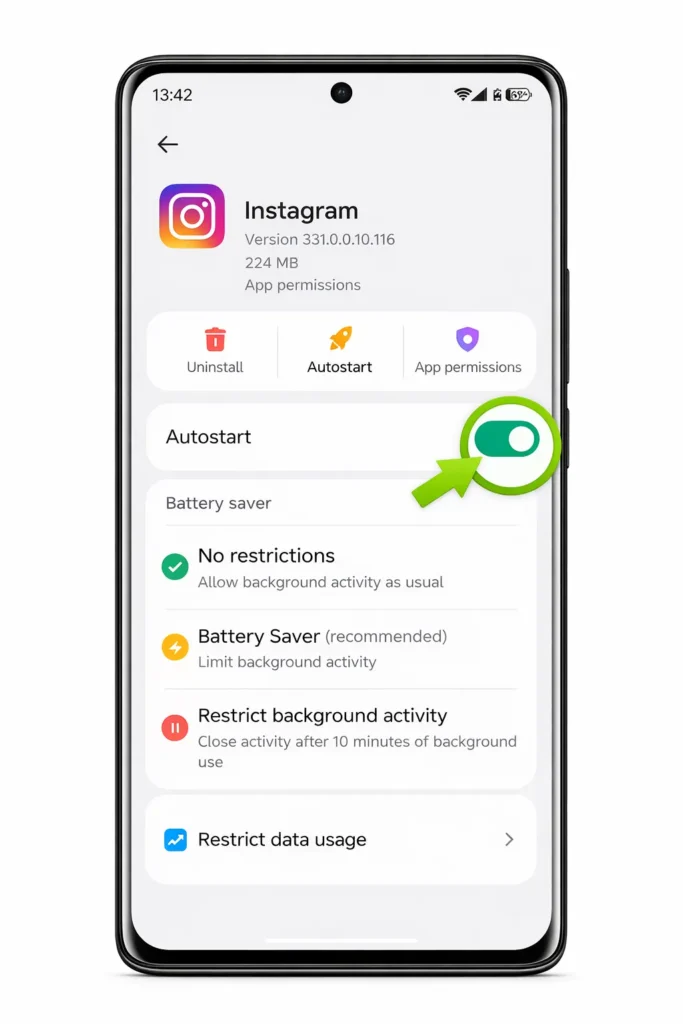 Instagram notifications not working