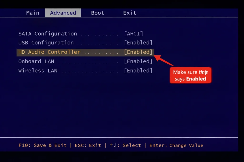 laptop speaker not working