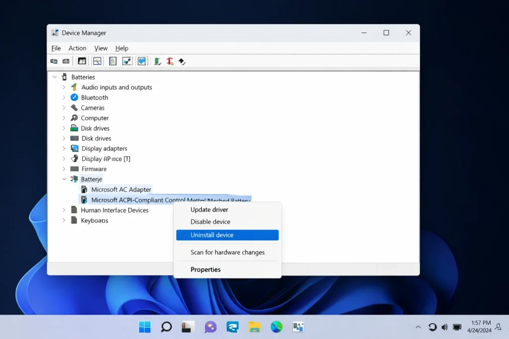 laptop battery not charging